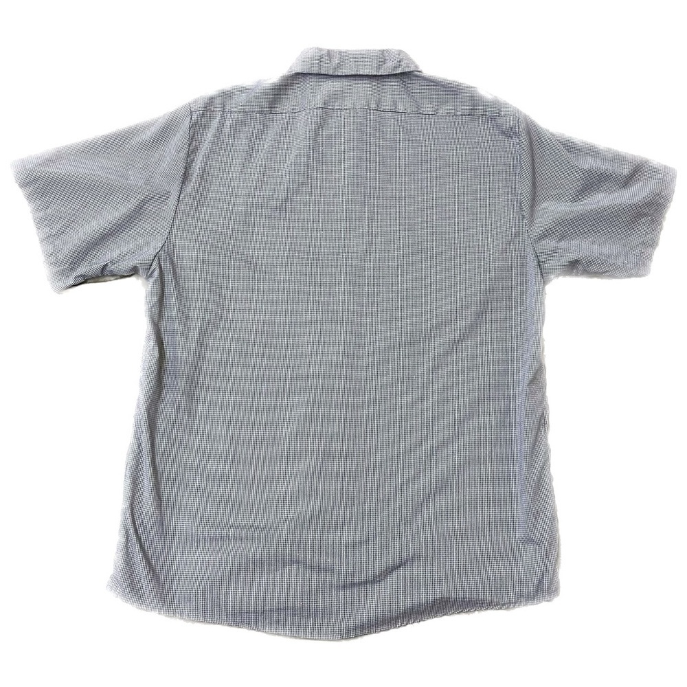 Aramark CAT Caterpillar Short Sleeve Small Checked Work Shirt Size Large - Picture 2 of 6